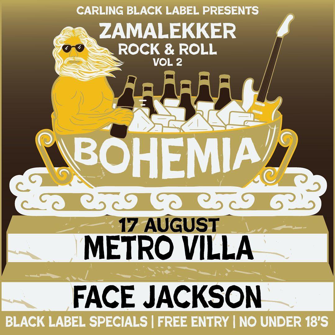 **Get Ready Stellenbosch, It's Gig Time! 🎶🎉**

Stellenbosch, brace yourselves for an unforgettable night of music and pure entertainment as we make our debut at the fantastic **@bohemia_stb**! 🎸🎤

Join us on **August 17th** for a musical showdown that's set to blow your socks off, featuring:

🎵 **Us - Your Awesome Band Name**
🎵 **@face_jackson** - Our Good Friends and Musical Wizards

**Event Details:**
📅 Date: August 17th
🕖 Time: 19:00
📍 Venue: **@bohemia_stb** - Stellenbosch's Hottest Spot
🎟️ **Entrance: FREE!**

Whether you're a die-hard fan or just looking to groove to some sensational tunes, this night is tailor-made for you. Expect electrifying performances, infectious rhythms, and an atmosphere that'll make you want to dance the night away.

So gather your squad, mark your calendars, and get ready to make memories as we bring the house down with an epic night of music. With good vibes, great company, and incredible tunes on the menu, it's an event you won't want to miss.

Don't hesitate – spread the word, clear your schedule, and join us for a night of musical magic. See you there! 🎶🎉