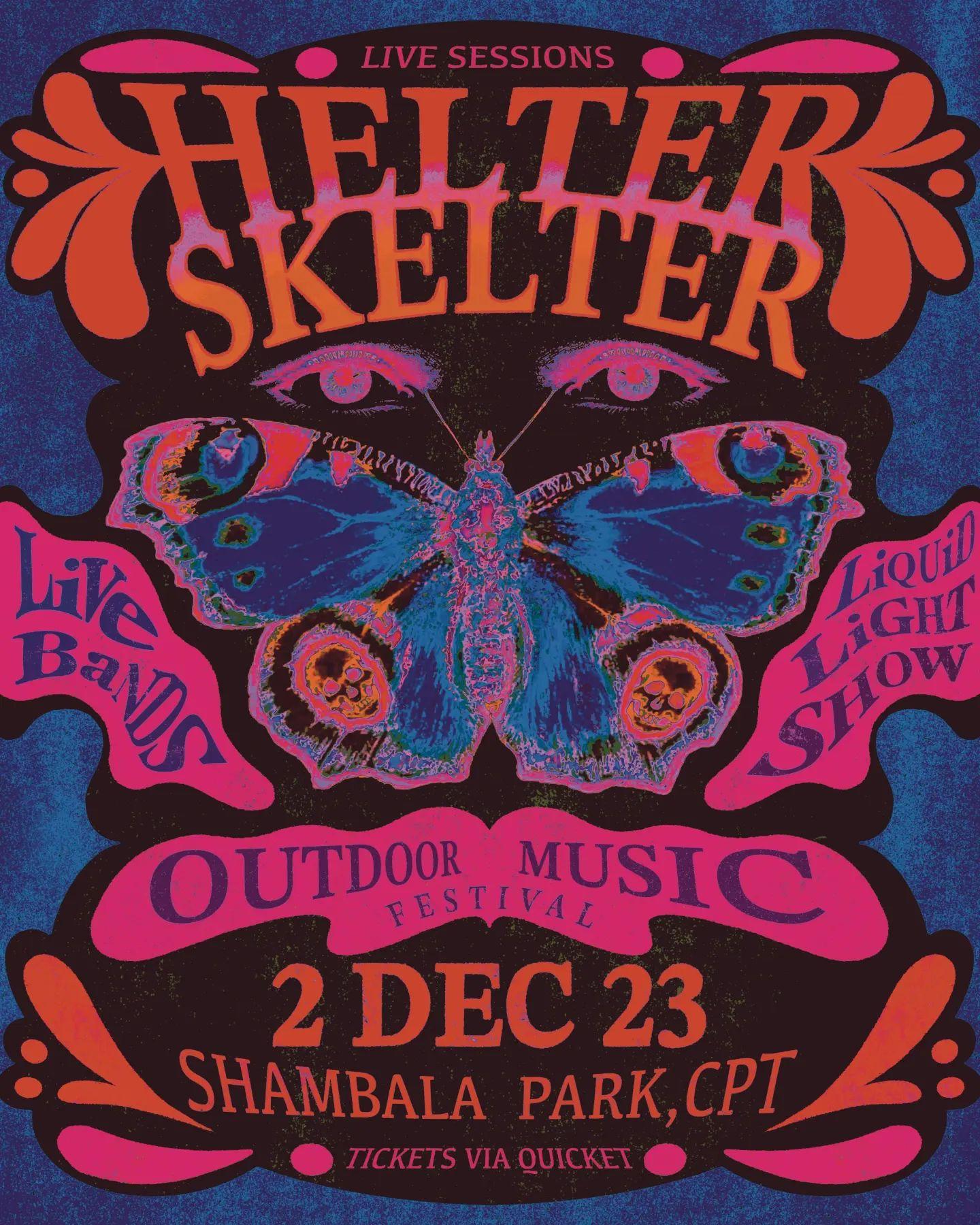 🌈 HELTER SKELTER Outdoor Music Day-Fest Returns this December! 🎶

Your eyes aren't playing tricks on you – it's back! Get ready to kick-start the jol season with an electrifying outdoor music day-fest featuring:

🎸 8 of Cape Town’s hottest alternative and rock ‘n roll bands
🎧 DJ’s
🎨 Visual stimuli by The Glue Factory

BLIND BIRD tickets are available NOW at just R100 via Quicket (link in bio), but act fast because this special offer only lasts for 10 DAYS! 🔥

For those who want to make a weekend of it, General Camping tickets are available at an additional cost on Quicket, and if you need a ride, Shuttle tickets (CPT and back) can be purchased as well. 🏕️🚎

Stay tuned as we unveil the epic lineup over the next few weeks – trust us, there are some incredible surprises in store! 😎

Don't wait any longer – go grab those tickets and join us for a day and night of non-stop music and good times. See you on the other side! 🤙

Poster design by the talented @ruk_n_roll.gfx and @adventures.of.kabous ❤️

#HelterSkelterFest #LiveMusic #CapeTownEvents #MusicFestival #OutdoorEvent #RockNRoll #BuyTickets #LiveEvents #PartyTime